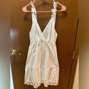 SHEIN Tassel Trim white dress